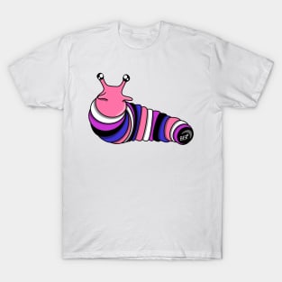 Gender Fluid Pride Fidget Slug T-Shirt